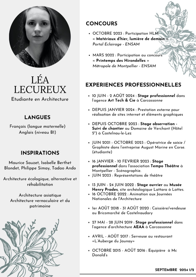 CV de Léa LECUREUX